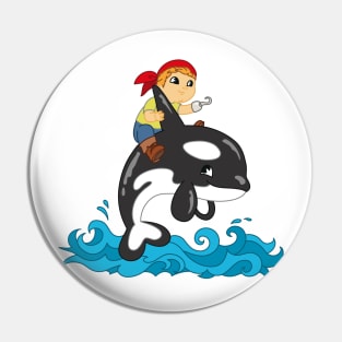 Kid riding orca free willy Pin