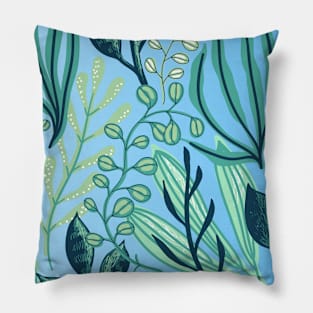 Green Leaves Pillow