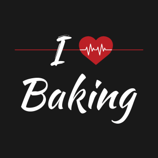 I Love Baking Cute Red Heart T-Shirt