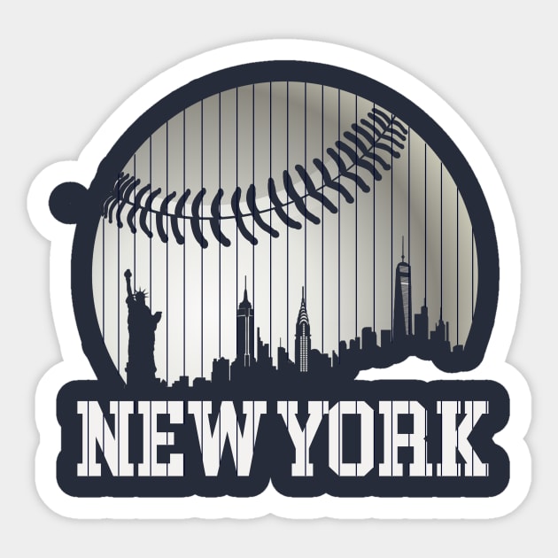 New York Yankees Major League Baseball Striped Style With Logo