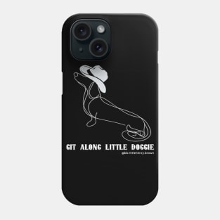 Git A Long Little Doggie (WHITE) Single Line Art Design Phone Case