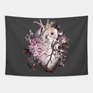 human heart,medical, watercolor Tapestry