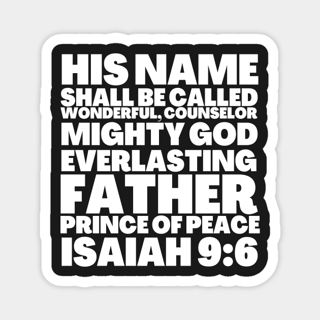 Isaiah 9-6 Christmas Messianic Prophecy Prince of Peace Magnet by BubbleMench