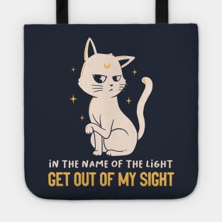 In The Name Of The Light Funny Cute Cat Tote