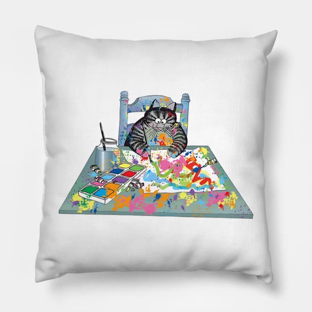 B kliban cat- painting cats Pillow by audrinadelvin