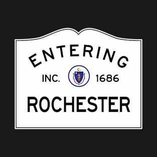 Rochester Massachusetts Vintage Road Sign T-Shirt