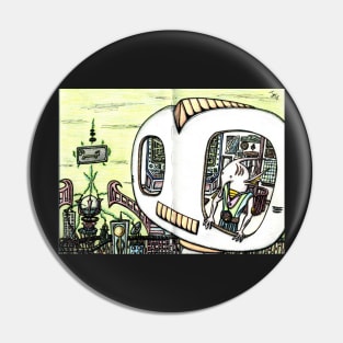 Fishbot Metropolis Pin