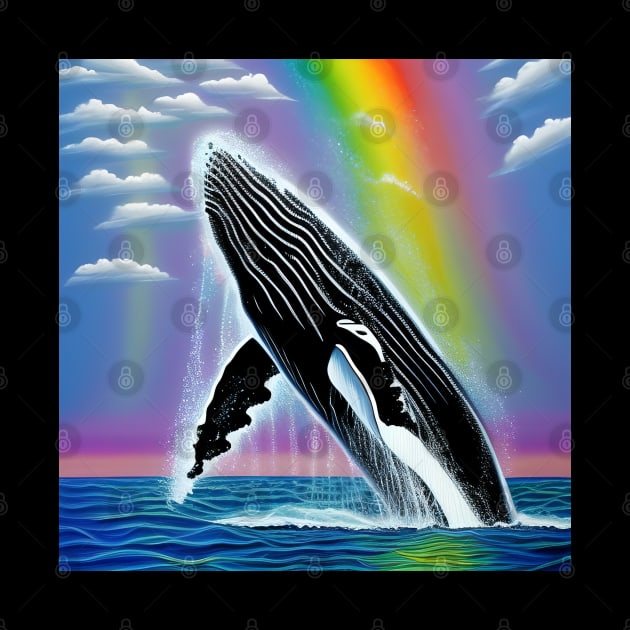 Humpback Whale Rainbow by KayBee Gift Shop