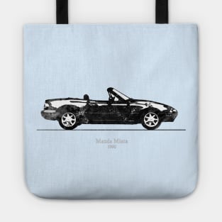 Mazda Miata MX-5 1990 Illustration - pb Tote