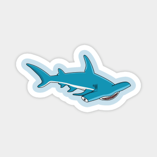 Hammerhead shark cartoon illustration Magnet