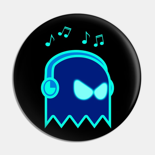 Musical Ghost Pin by Randomart