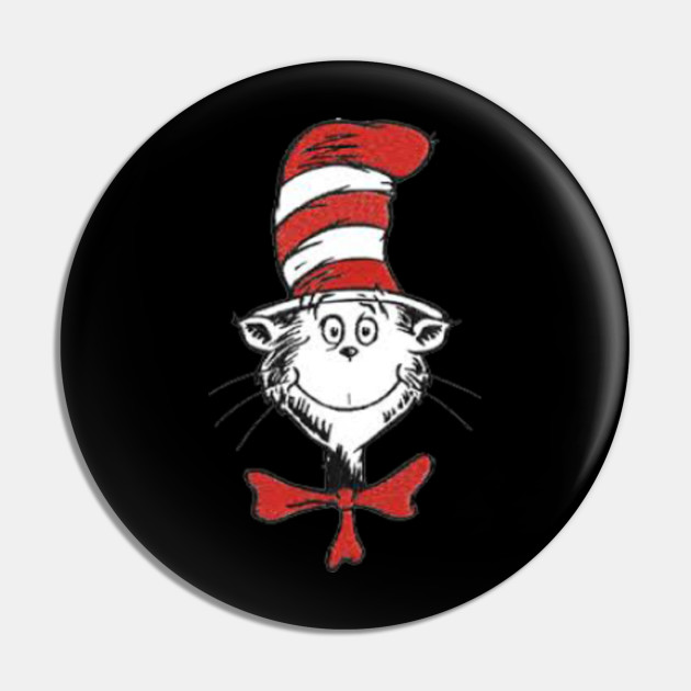 Dr Seuss The Cat In The Hat Face Doctor Seuss Pin Teepublic Au