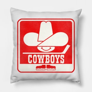 Defunct Calgary Cowboys Hockey Team Pillow