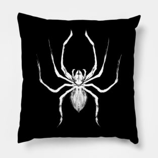 Grunge Spider Symbol White Pillow