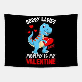 Kids Sorry Mommy Is My Valentine Baby T Rex Boys Valentine Tapestry