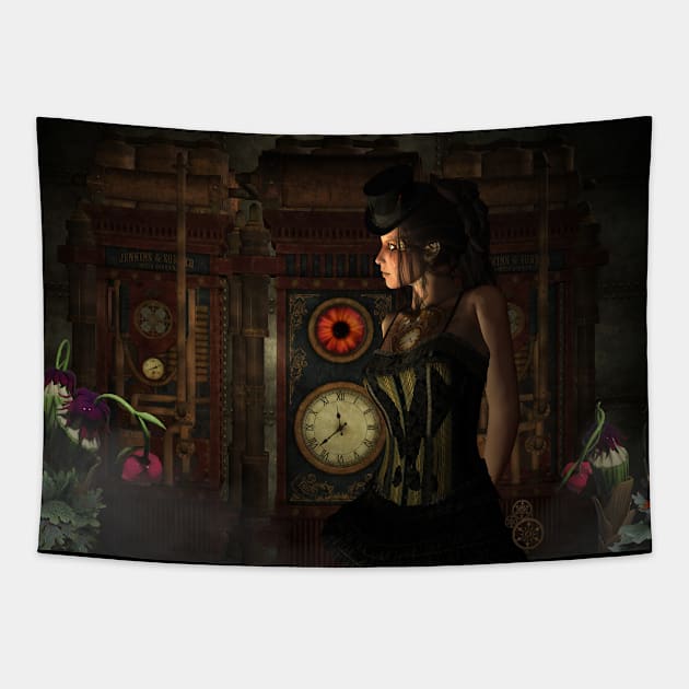 Wonderful steampunk lady Tapestry by Nicky2342