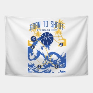 Basketball Born to shoot playbook 11 Tapestry