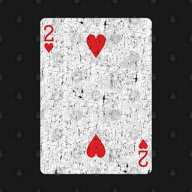 two of hearts playing card by andzoo