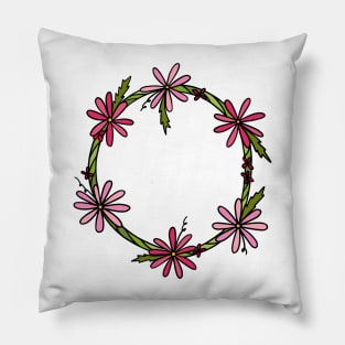 Flower Crown Circles Pillow