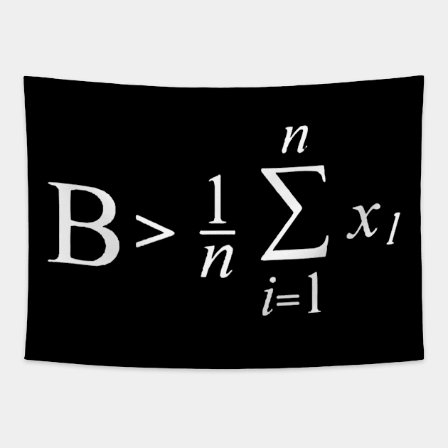 Be Greater Than Average Mathematic Formula Tapestry by agustinbosman