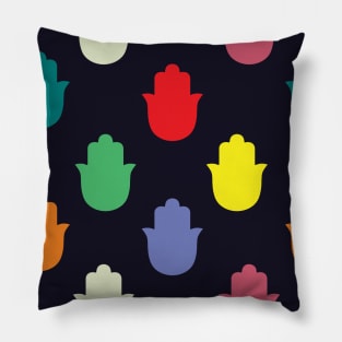 Colorful Hamsa Pattern Pillow