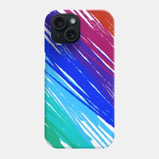 Colorful stripes - blue Phone Case