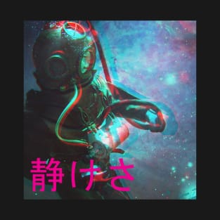 Aesthetic Vaporwave Otaku Scuba Diver In Space T-Shirt