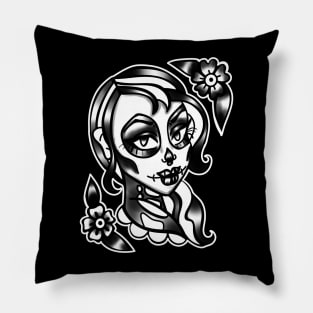 Lupe day of the dead girl Pillow