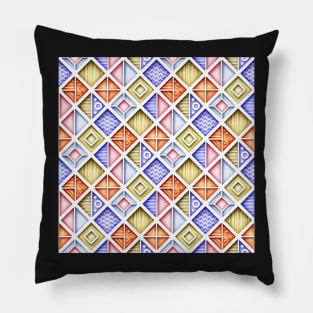 Colorful 3d Geometric Pattern, Crazy Design Pillow