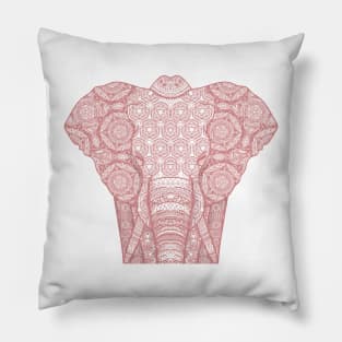 Pink mandala elephant Pillow