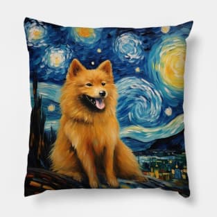 Finnish Spitz Painting Pillow