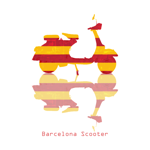 Barcelona Scooter Catalunya Colors by AaaahEeeekStudio