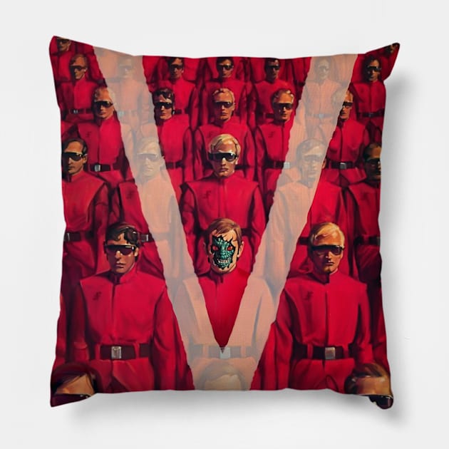 80s vintage alien visitors Pillow by Trazzo