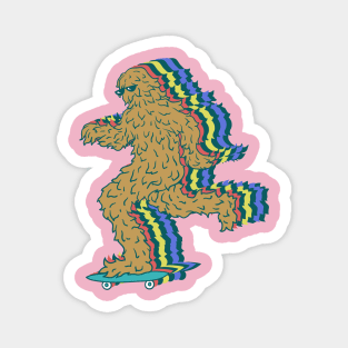 Skating Sassy Sasquatch Magnet