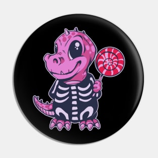 Adorable Pink T-Rex Dinosaur Holding a Popsicle! Pin