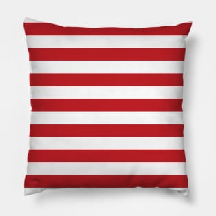 Red White Stripes Pillow