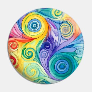 Retro Swirls and Cosmic Twirls: Tie Dye Design with a Nostalgic Twist No. 3 Pin