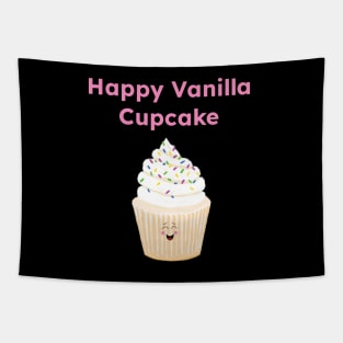 Happy Vanilla Cupcake (with name) Tapestry