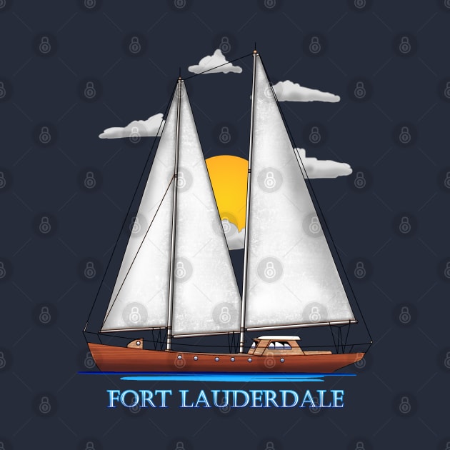 Fort Lauderdale Florida Coastal Nautical Sailing Sailor by macdonaldcreativestudios