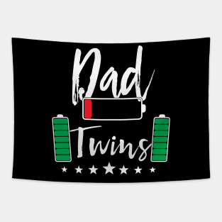 Dad of twins son daughter happy papa Tapestry