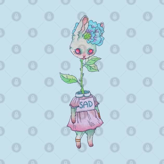 Sad Bun by Rosie Bug Art