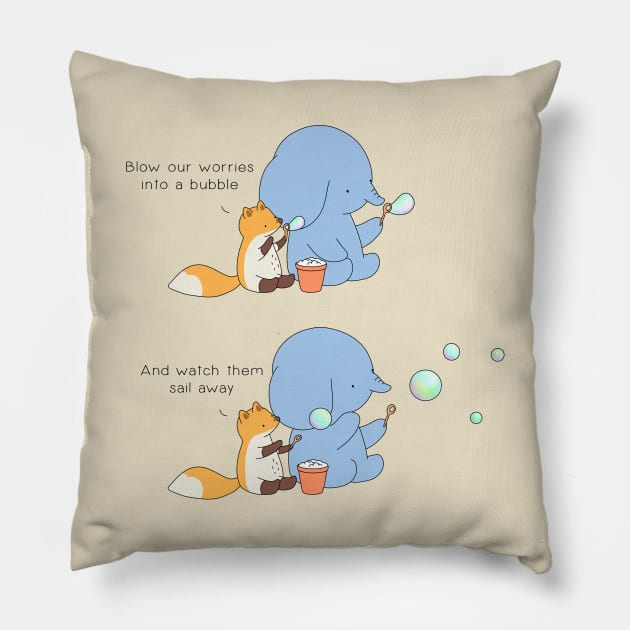 Colorful Bubbles Pillow by Jang_and_Fox