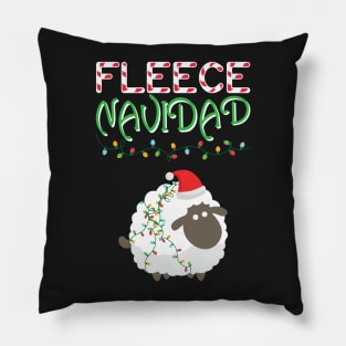 Fleece Navidad Funny Christmas Sheep Pillow