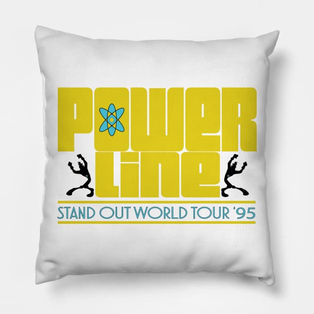 Powerline World Tour Pillow by Uglyfacestories