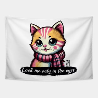 Look me only in the eyes - I Love my cat - 2 Tapestry