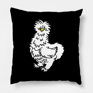 White Silkie Chicken Pillow