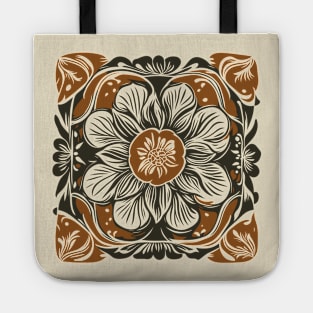 Art Deco Ornament Brown Tote