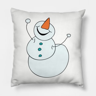 Joyful Snowman Pillow