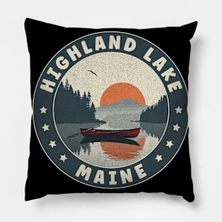 Highland Lake Maine Sunset Pillow