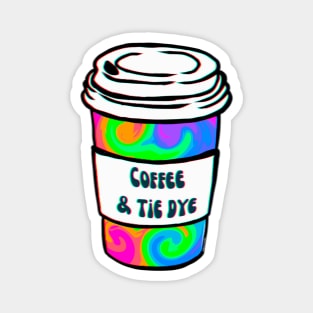 Tie Dye And Coffee Magnet